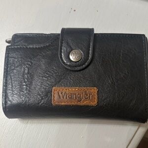 Wrangler Black and Brown Wallet